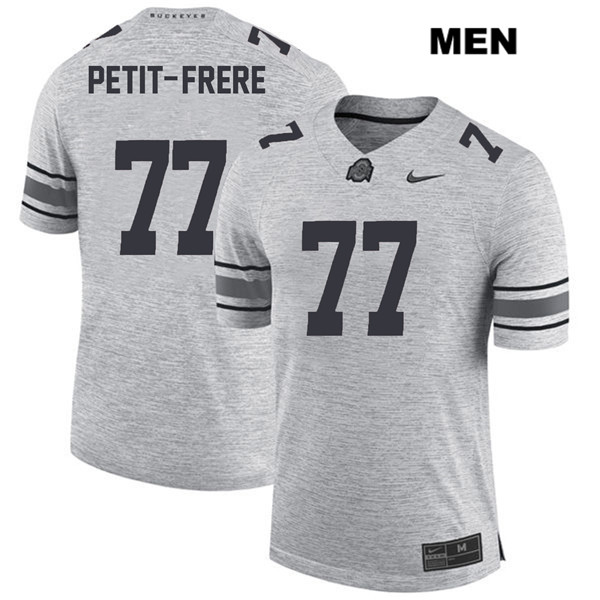 Ohio State Buckeyes Men's Nicholas Petit-Frere #77 Gray Authentic Nike College NCAA Stitched Football Jersey RV19M04QL